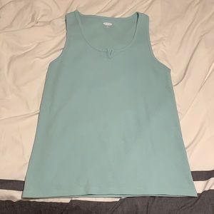 Blue Old Navy waffle tank top
